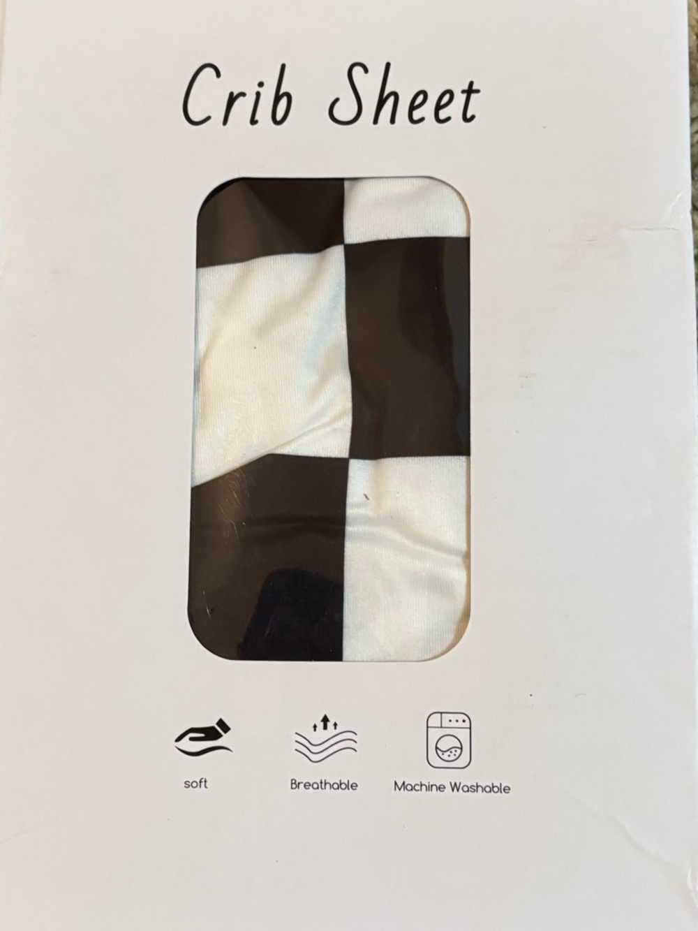 Black and White Checker Crib Sheet